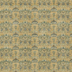 5x8 Gold Silver Floral Polyester Area Rug Stain Resistant for Indoor Outdoor Use