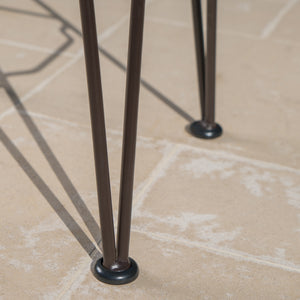 English Elm Christopher Knight Home® - DENALI Industrial Teak Acacia Wood & Rustic Metal Outdoor Bar Set — 3-Piece Patio Table & Stools 61326.00