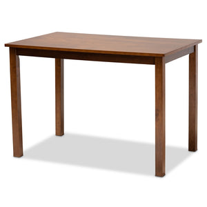 Baxton Studio Baxton Studio Glenda Mid-Century Modern Dining Set in Greyish Beige with Walnut Brown Finish 7-Piece BBT5267-Greyish Beige/Walnut-7PC Dining Set
