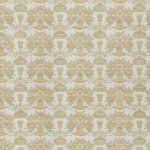 8 X 10 Ivory Wheat Floral Polyester Area Rug for Indoor Outdoor Living Spaces
