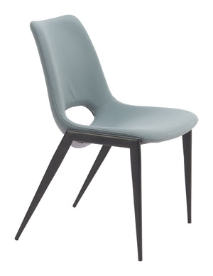 Zuo Modern Desi Armless Dining Chair Set Of 2 - Elevate Your Space With Modern Comfort And Timeless Style Blue 100% Polyurethane,Plywood,Steel 110828-zuo-modern