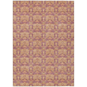 HomeRoots 10 X 14 Mauve Taupe Floral Polyester Area Rug Washable for Indoor Outdoor Use 736413