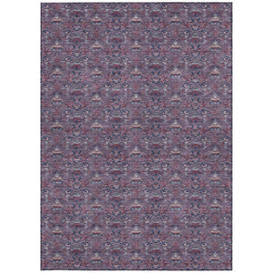 8x10 Floral Polyester Area Rug Washable Stain Resistant Indoor Outdoor Plum Gray