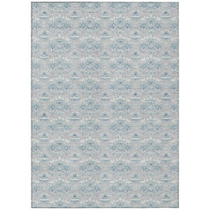 HomeRoots 8 Ft X 10 Ft Floral Polyester Area Rug Stain Resistant for Patio or Living Room 736423