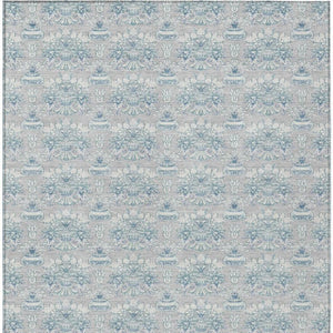 8 Ft X 10 Ft Floral Polyester Area Rug Stain Resistant for Patio or Living Room