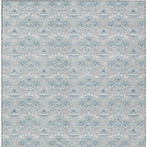 8 Ft X 10 Ft Floral Polyester Area Rug Stain Resistant for Patio or Living Room