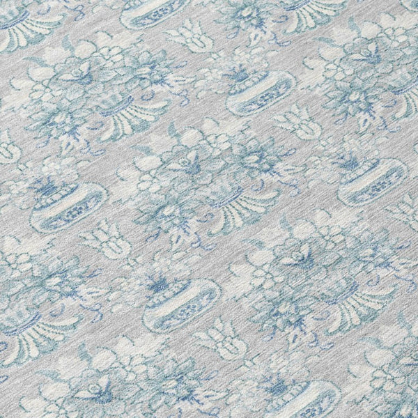 8 Ft X 10 Ft Floral Polyester Area Rug Stain Resistant for Patio or Living Room