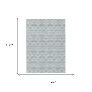 9 X 12 Floral Polyester Area Rug Stain Resistant Washable for Indoor Outdoor Use
