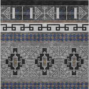 5x8 Tribal Polyester Area Rug Washable Stain Resistant Indoor Outdoor Patio Decor