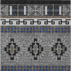 9x12 Tribal Polyester Area Rug Washable Stain Resistant for Indoor Outdoor Use