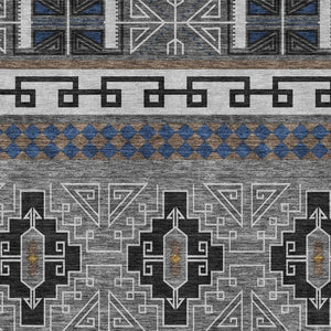 10 X 14 Tribal Pattern Polyester Area Rug Stain Resistant Indoor Outdoor Use