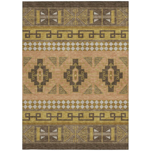 9 X 12 Tribal Polyester Area Rug Stain Resistant for Indoor Outdoor Living