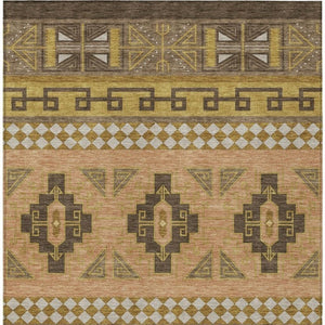9 X 12 Tribal Polyester Area Rug Stain Resistant for Indoor Outdoor Living