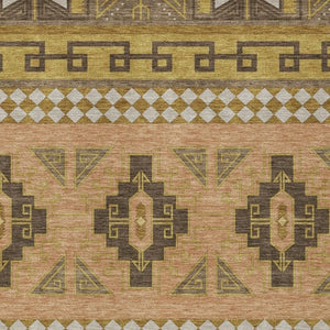 9 X 12 Tribal Polyester Area Rug Stain Resistant for Indoor Outdoor Living