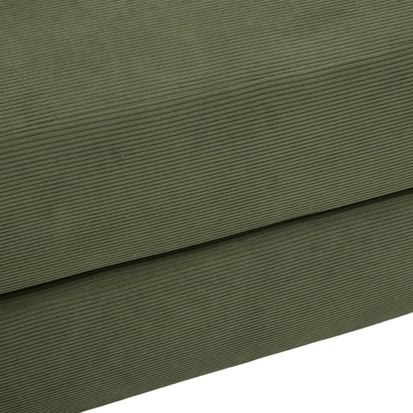 English Elm UNITED modular foldable sofa with metal frame, corduroy upholstery, side pocket & quick assembly convenience Green W1568P374077