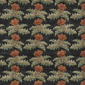 5 X 8 Floral Polyester Area Rug Washable Stain Resistant Indoor Outdoor Living