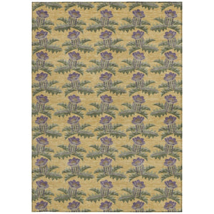 8x10 Floral Polyester Area Rug Washable Stain Resistant for Indoor Outdoor Use
