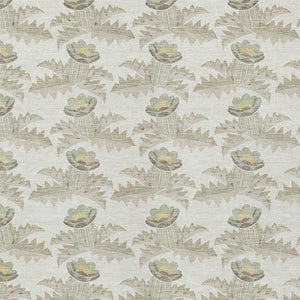 5x8 Ivory Brown Floral Polyester Area Rug Stain Resistant for Indoor Outdoor Use