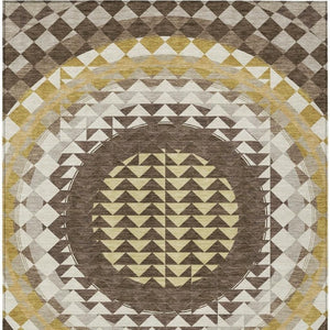 10 Ft X 14 Ft Geometric Polyester Area Rug Stain Resistant for Patio or Living Room
