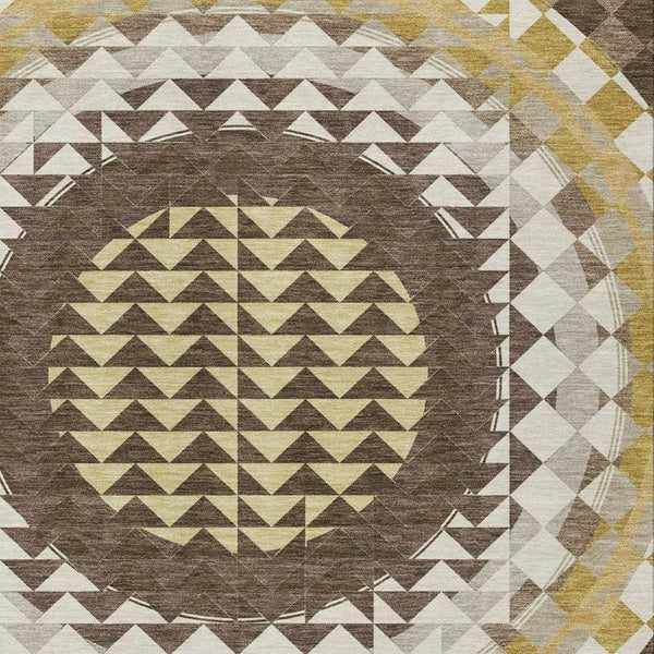 10 Ft X 14 Ft Geometric Polyester Area Rug Stain Resistant for Patio or Living Room