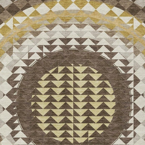10 Ft X 14 Ft Geometric Polyester Area Rug Stain Resistant for Patio or Living Room