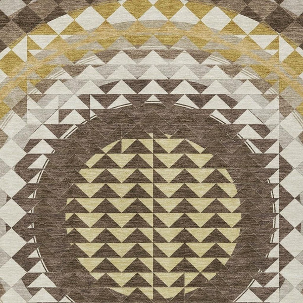 10 Ft X 14 Ft Geometric Polyester Area Rug Stain Resistant for Patio or Living Room