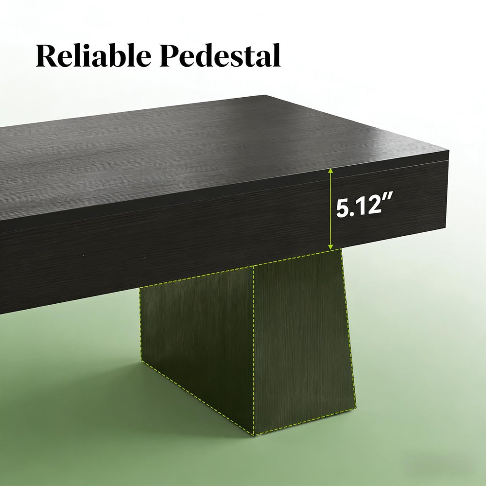 English Elm Wooden Rectangular Coffee Table Rustic Mdf Open Base Living Room Center Piece T3971P458794