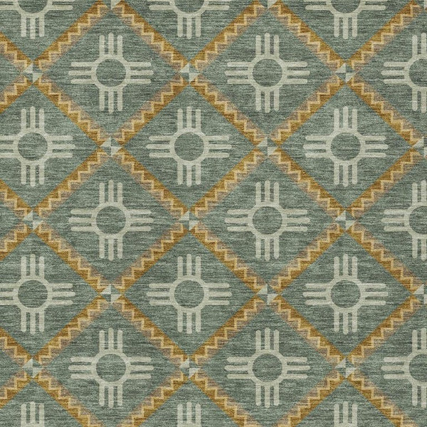 10 Ft Geometric Polyester Area Rug Stain Resistant for Indoor Outdoor Spaces