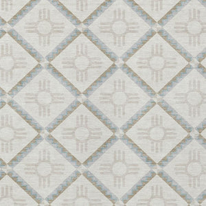 8x10 Ivory Linen Geometric Polyester Area Rug Washable Stain Resistant Indoor Outdoor