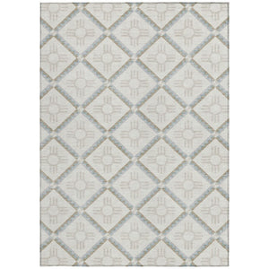 9x12 Washable Geometric Polyester Area Rug for Patio Porch Living Room and High Traffic Spaces
