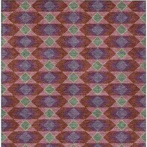 9 X 12 Geometric Polyester Area Rug Stain Resistant for Patio Porch or Living Room