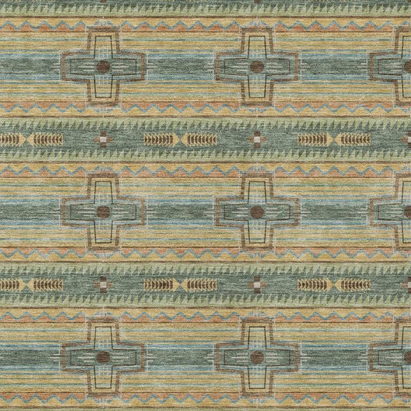 5x8 Tribal Polyester Area Rug Stain Resistant Indoor Outdoor Living Patio Use