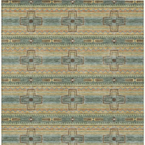 5x8 Tribal Polyester Area Rug Stain Resistant Indoor Outdoor Living Patio Use
