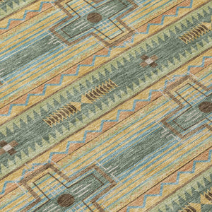 5x8 Tribal Polyester Area Rug Stain Resistant Indoor Outdoor Living Patio Use