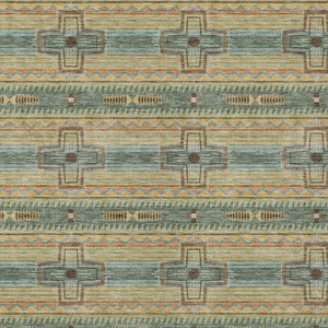 9 X 12 Tribal Geometric Polyester Area Rug Stain Resistant Indoor Outdoor Patio