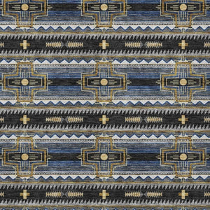 8x10 Tribal Geometric Polyester Area Rug Stain Resistant for Indoor Outdoor Spaces