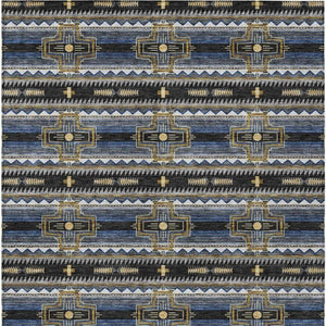 8x10 Tribal Geometric Polyester Area Rug Stain Resistant for Indoor Outdoor Spaces
