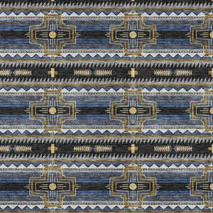 8x10 Tribal Geometric Polyester Area Rug Stain Resistant for Indoor Outdoor Spaces