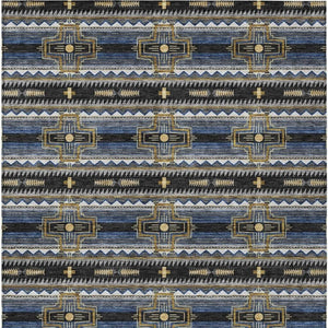 8x10 Tribal Geometric Polyester Area Rug Stain Resistant for Indoor Outdoor Spaces