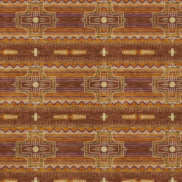 5x8 Tribal Pattern Polyester Area Rug Stain Resistant for Indoor Outdoor Spaces
