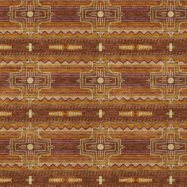 8 Ft X 10 Ft Tribal Polyester Indoor Outdoor Rug Stain Resistant for Patio or Living Room
