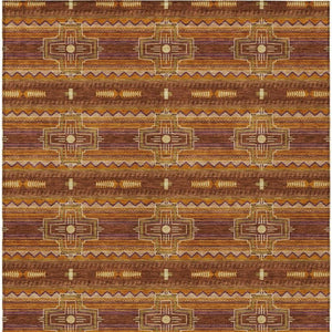 8 Ft X 10 Ft Tribal Polyester Indoor Outdoor Rug Stain Resistant for Patio or Living Room