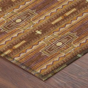 8 Ft X 10 Ft Tribal Polyester Indoor Outdoor Rug Stain Resistant for Patio or Living Room
