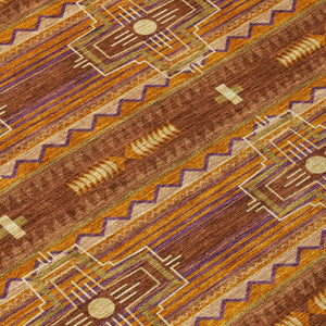 8 Ft X 10 Ft Tribal Polyester Indoor Outdoor Rug Stain Resistant for Patio or Living Room