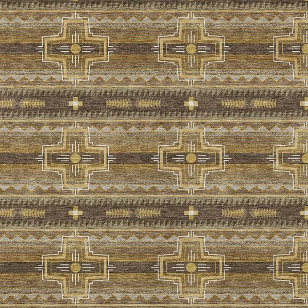 5 X 8 Tribal Polyester Area Rug Stain Resistant Indoor Outdoor Patio Living Room