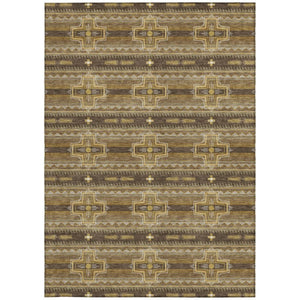 10 X 14 Tribal Polyester Area Rug Stain Resistant Washable for Indoor Outdoor Use