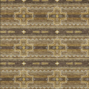 10 X 14 Tribal Polyester Area Rug Stain Resistant Washable for Indoor Outdoor Use