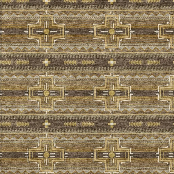 10 X 14 Tribal Polyester Area Rug Stain Resistant Washable for Indoor Outdoor Use