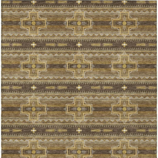 10 X 14 Tribal Polyester Area Rug Stain Resistant Washable for Indoor Outdoor Use
