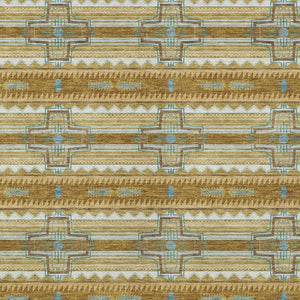 5x8 Walnut Graphite Tribal Polyester Area Rug Washable for Indoor Outdoor Use